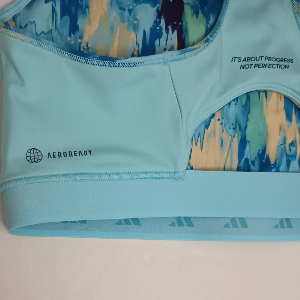 adidas Women's Powerreact Training Medium-Support Allover Print Bra XL A-C NWT - Picture 8 of 10